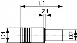 Соединительный адаптер для гигиенического блока TECE 18 мм пайка бронза 716343