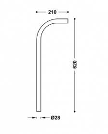 З'єднувальний елемент для пісуару Tres хром 13420503