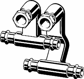 Соединительный элемент для подключения радиатора Viega Sanpress 2273.1 с SC‑Contur бронза 446628