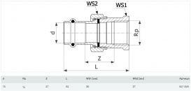 Соединительный элемент резьбовой разъемный Viega Prestabo 1162 15х1/2 нелегированная сталь 641849
