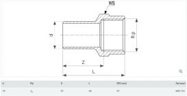 З'єднувальний елемент Viega Prestabo 1112.1 18хRp1/2 нелегована сталь 559144