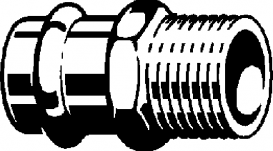 Соединительный элемент Viega Sanpress 2211 с SC‑Contur d16хR½ кремниевая бронза 443702