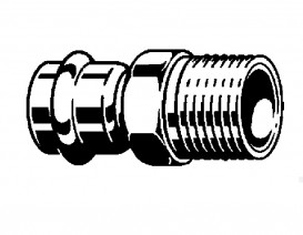 Соединительный элемент Viega Sanpress Inox G 0211 с SC‑Contur 15хR¾ нержавеющая сталь 486273