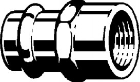 Соединительный элемент Viega SeaPress 0312.5 28х1NPT сплав CuNiFe 90/10 461201