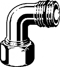 Соединительный винтовой фитинг 90° Viega 2026.8 G¾ для счетчика воды бронза 276423