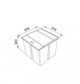 Сортер для отходов Franke EasySort 450-1-2 черный 121.0494.150