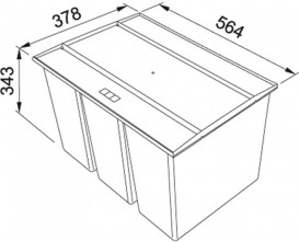 Сортер для отходов Franke EasySort 600-3-0 черный 121.0494.192