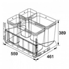 Сортер для отходов Franke KickMatik 700-60 серый 121.0173.362