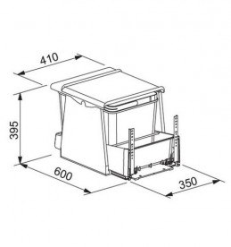 Сортер для відходів Franke Corner 700 KickMatik сірий 121.0014.912