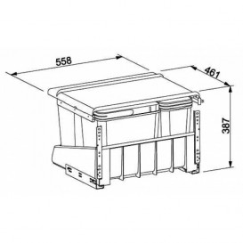 Сортер для відходів Franke Motion 700-60 сірий 121.0173.363