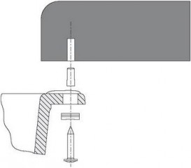 Специальный набор крепежа для установки моек чаш SUBLINE из материала SILGRANIT под цельную столешницу Blanco (6 крепежных элементов) 218269