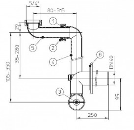 Спеціальний сифон для медичної раковини Jika Mio H8942460000001