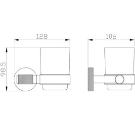 Стакан для зубных щеток Аквародос Лоренцо 9221 черный/золото АР000113374