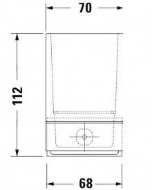 Стакан для зубных щеток Duravit Karree подвесной матовое стекло/хром 0099511000