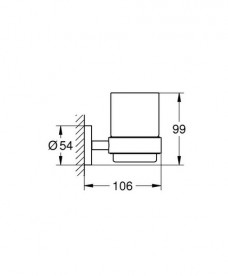 Склянка для зубних щіток Grohe QuickFix Start з тримачем суперсталь 41194DC0