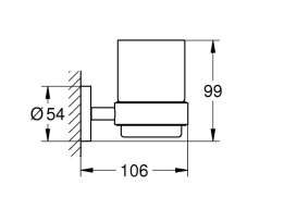 Стакан для зубных щеток Grohe QuickFix Start с держателем черный матовый 411942430