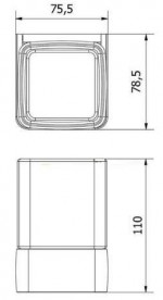Стакан для зубных щеток Haceka Aline Mat Black подвесной белый/черный матовый 1196873