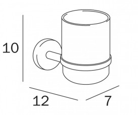 Стакан для зубных щеток Inda Forum матовое стекло/хром A36100 CR 21