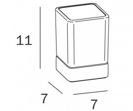 Стакан для зубных щеток Inda Lea настольный матовое стекло/хром A1810Z CR 21