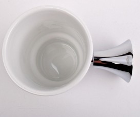 Стакан для зубних щіток Kraus Amnis з настінним тримачем кераміка / латунь хром KEA-11104CH