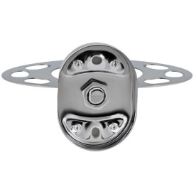 Стакан для зубных щеток Kroner KRM Elbe-ACG2906-1 с держателем хром CV022862