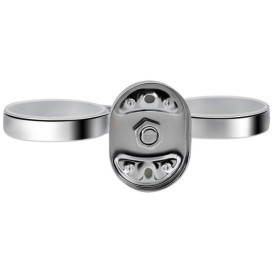 Стакан для зубных щеток Kroner KRM Elbe-ACG2908 двойной с держателем хром CV022868