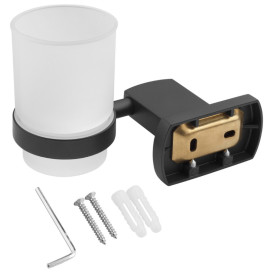 Склянка для зубних щіток Kroner KRM Graz-GRP95602 з тримачем графіт CV022896