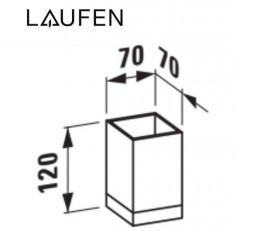 Склянка для зубних щіток Laufen Kartell Boxy пластик чорний H3823300910001