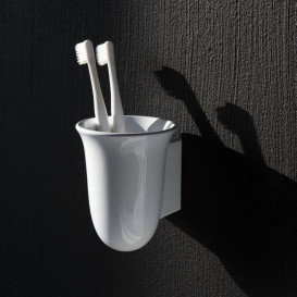 Стакан для зубных щеток Laufen The New Classic настенный керамика белый матовый H8738547570001