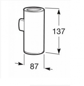 Стакан для зубних щіток Roca Hotels 2.0 настінний хром A816723001