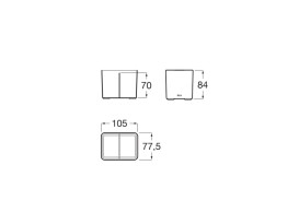 Склянка для зубних щіток Roca Tempo пластик сірий матовий A817672C70