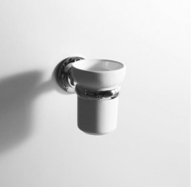 Стакан для зубних щіток Simas Accessori білий/хром 260203