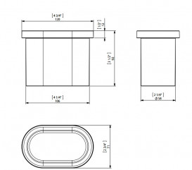 Стакан для зубных щеток Sonia S5 пластик белый 153077