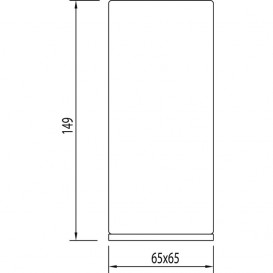 Стакан для зубних щіток Tres Slim-Tres накладний кераміка/метал білий/хром 20263609