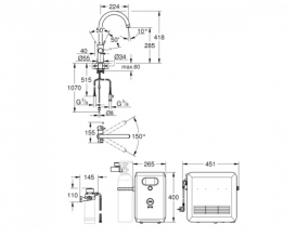 Стартовый комплект Grohe Blue Professional 31323DC2