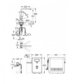 Стартовый комплект Grohe Blue Professional 31326DC2
