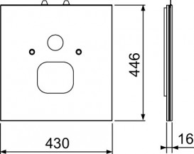 Стекло нижнее TECE TECElux для TECEone белый 9650109