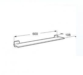 Стеклянная полочка для ванной Roca Victoria 60х10,8 см A816661001