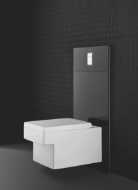 Стеклянный модуль для унитаза с панелью смыва Grohe Skate Cosmopolitan черный 39374KS0