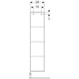 Стелаж для ванної кімнати Geberit iCon з дзеркалом ДСП платиновий/високоглянцеве покриття 840030000