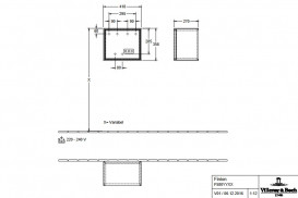 Стеллаж для ванной Villeroy & Boch Finion 41,8х35,6х27 см с подсветкой МДФ антрацит матовый лак/песок матовый лак F580HHGK