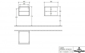 Стелаж для ванної Villeroy & Boch Legato 40х34х50 см ДСП сірий трюфель B72400VG