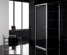 Стенка боковая для душевого уголка Eger 90x195 см профиль алюминий хром прозрачное стекло 599-150-90W(h)