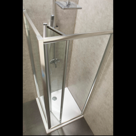 Стенка боковая для душевого уголка Eger 90x195 см для комплектации с дверьми bifold 599-163(h) прозрачное стекло 599-163-90W(h)