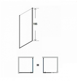 Стенка боковая душевая Novellini Zephyros профиль хром прозрачное стекло ZEPHYRF781K