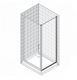 Стенка боковая душевая Novellini Zephyros профиль хром прозрачное стекло ZEPHYRF881K