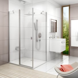 Стінка для душової кабіни Ravak Chrome CPS-80 полірований алюміній скло transparent 9QV40C00Z1