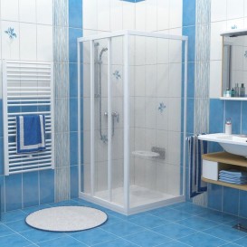 Стінка для душової кабіни Ravak Supernova APSS-90 білий профіль скло transparent 94070102Z1