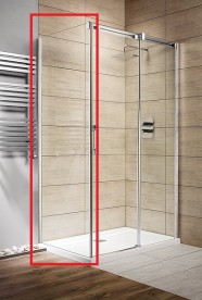 Стенка душевая боковая Radaway Espera KDJ S1 80 левая хром прозрачное стекло 380148-01L