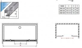Комплект душових бічних стінок Radaway Espera DWD 160 нерухомі прозоре скло 380224-01